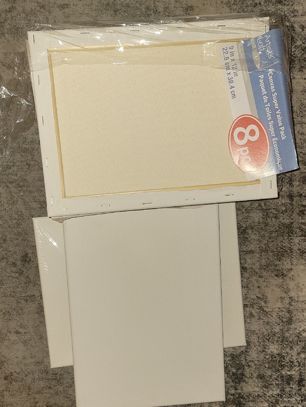 Artist's Canvas 8-Pack Value Pack - White Size 9inch X 12inch